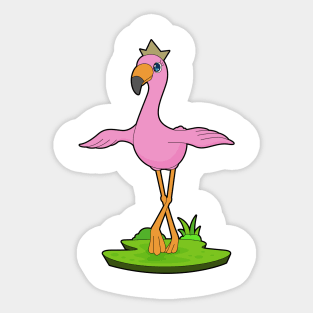 Flamingo Queen Crown Sticker